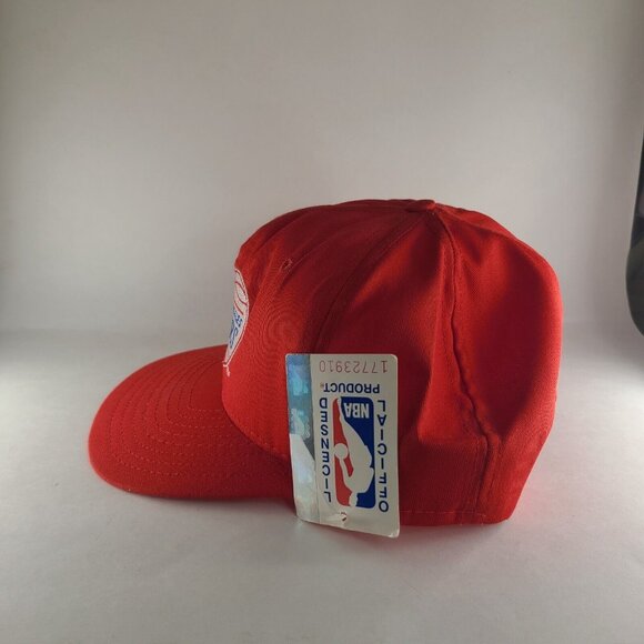 Los Angeles Clippers Vintage AJD Made in the USA Snapback Red Hat - Picture 2 of 5